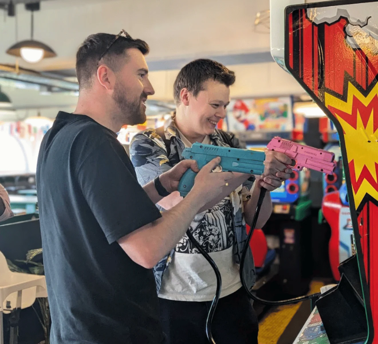 Measurelab team at arcade