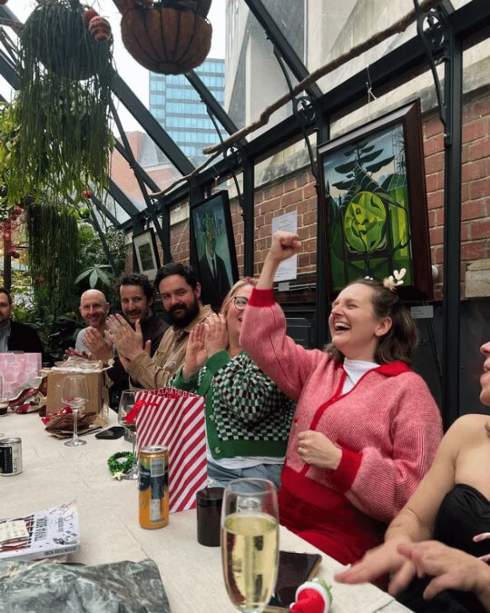 Measurelab team celebrating a victory